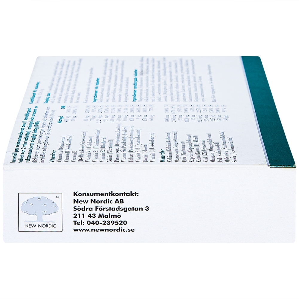 Hình ảnh Viên uống Multivitamin New Nordic bổ sung Vitamin và khoáng chất hỗ trợ tăng cường sức khỏe (3 vỉ x 30 viên)