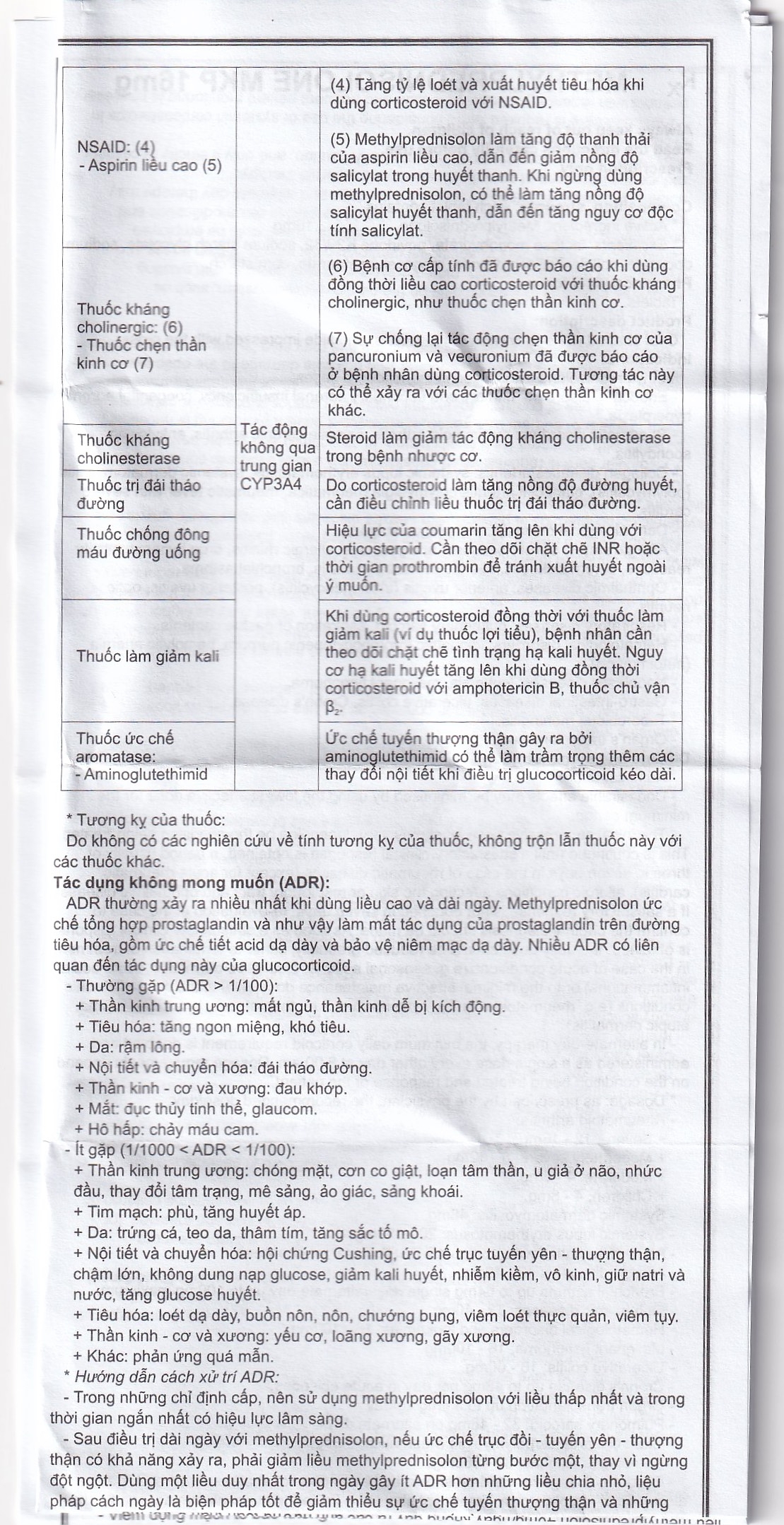 Hình ảnh Thuốc Methylprednisolone MKP 16mg Mekophar kháng viêm, điều trị rối loạn nội tiết, viêm khớp (10 vỉ x 10 viên)