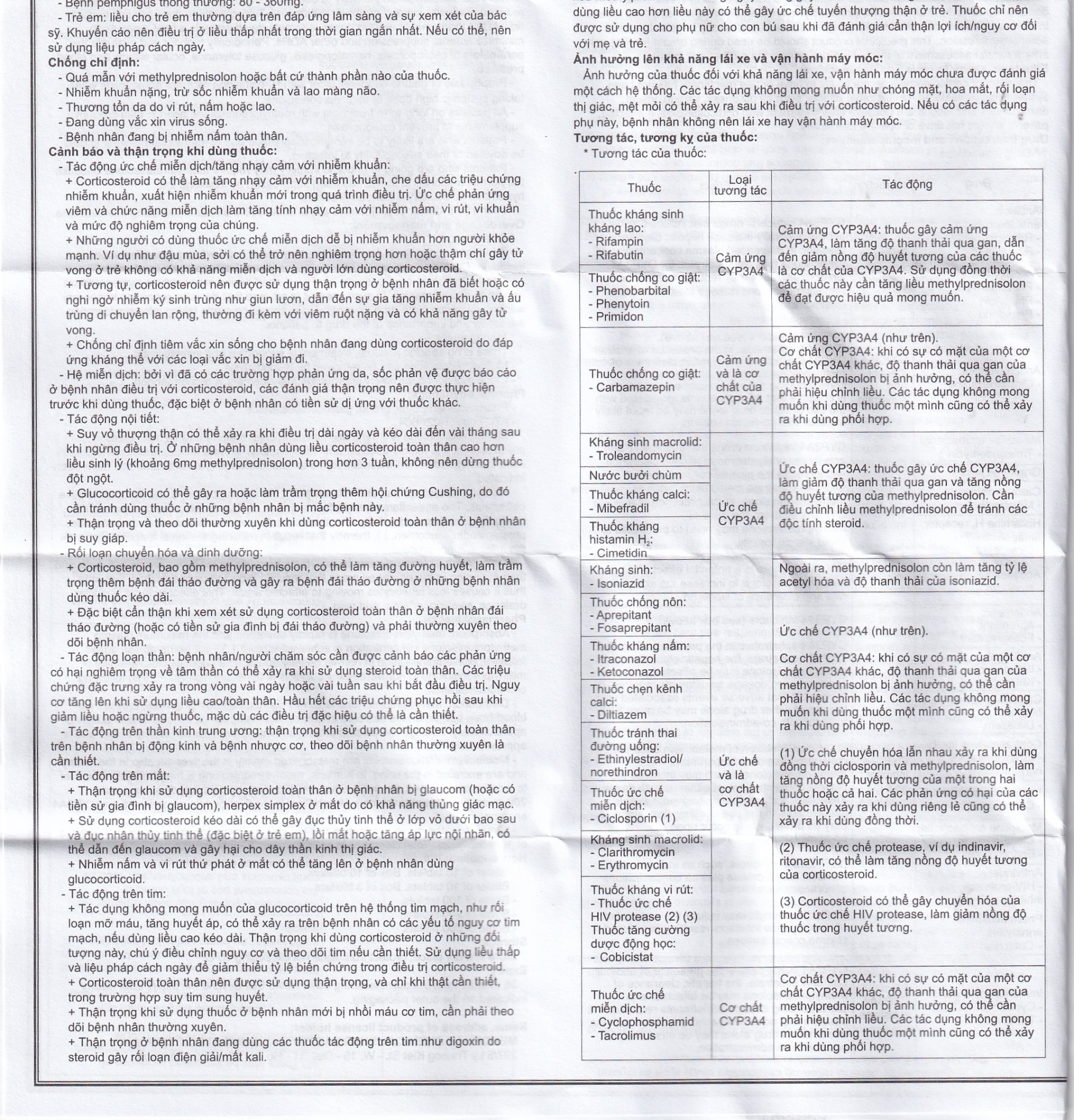 Hình ảnh Thuốc Methylprednisolone MKP 16mg Mekophar kháng viêm, điều trị rối loạn nội tiết, viêm khớp (10 vỉ x 10 viên)