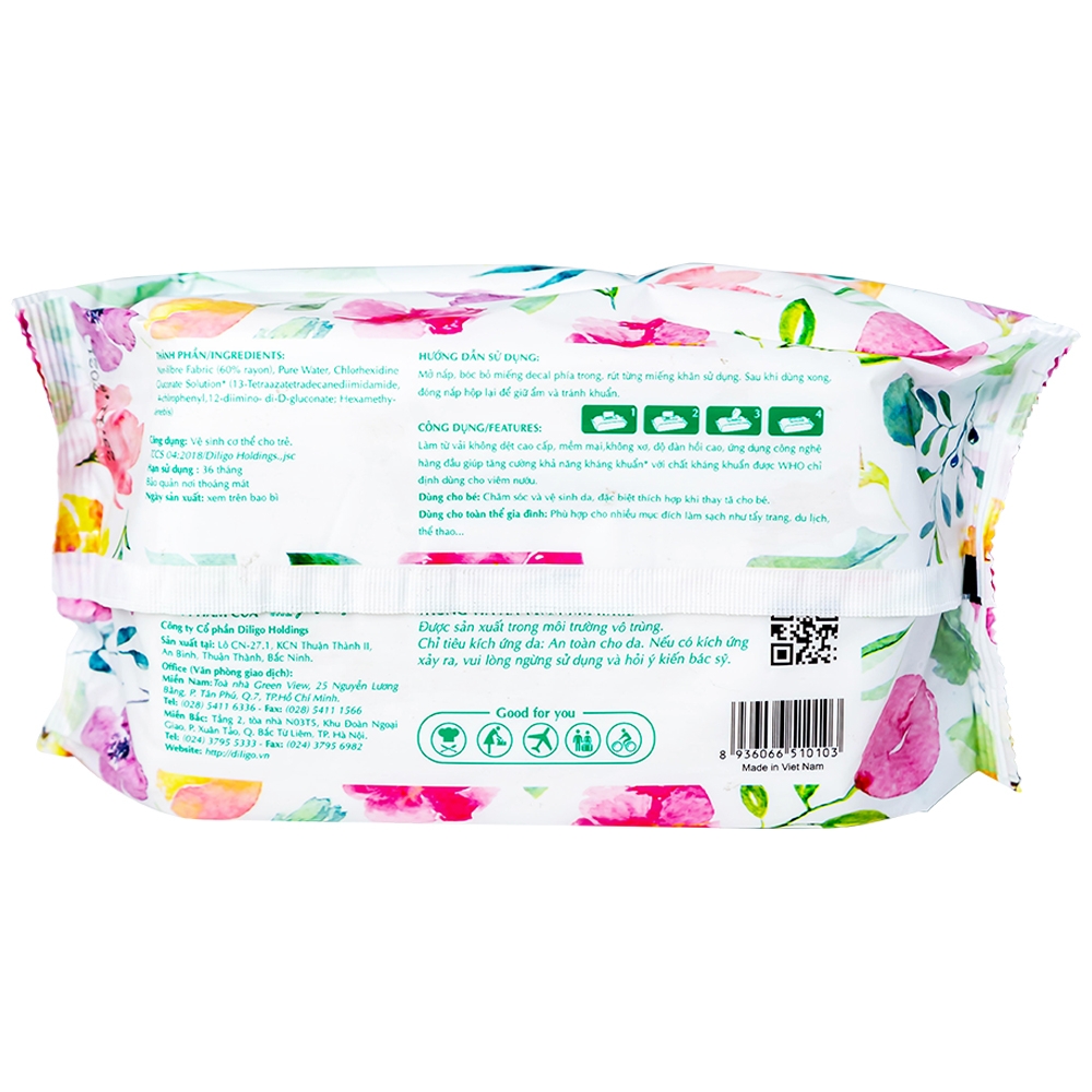 Hình ảnh Khăn ướt Niva Baby làm sạch, kháng khuẩn và giữ vệ sinh (100 miếng)