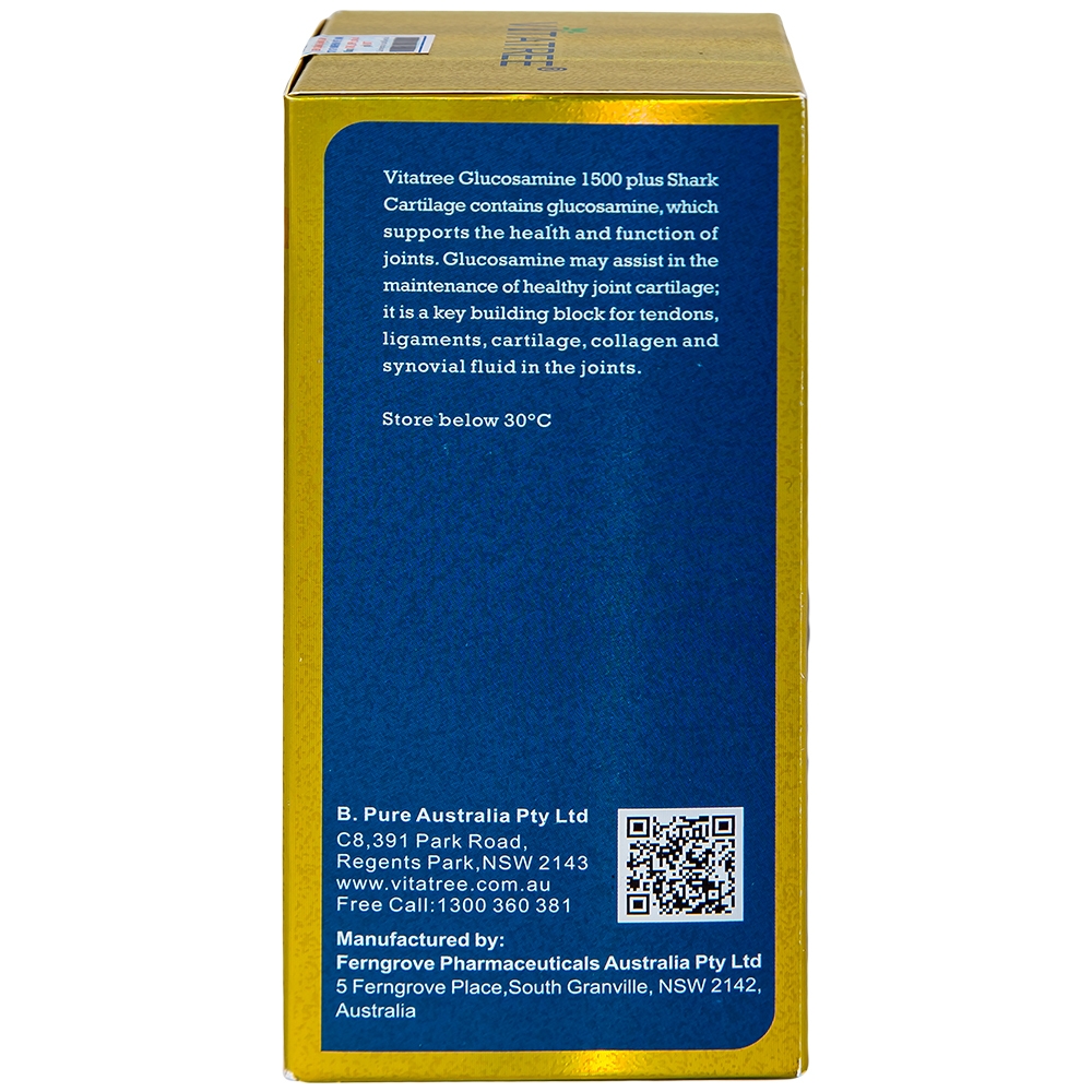 Hình ảnh Viên uống Vitatree Glucosamine 1500 Plus Shark Cartilage hỗ trợ duy trì chức năng của khớp (100 viên)