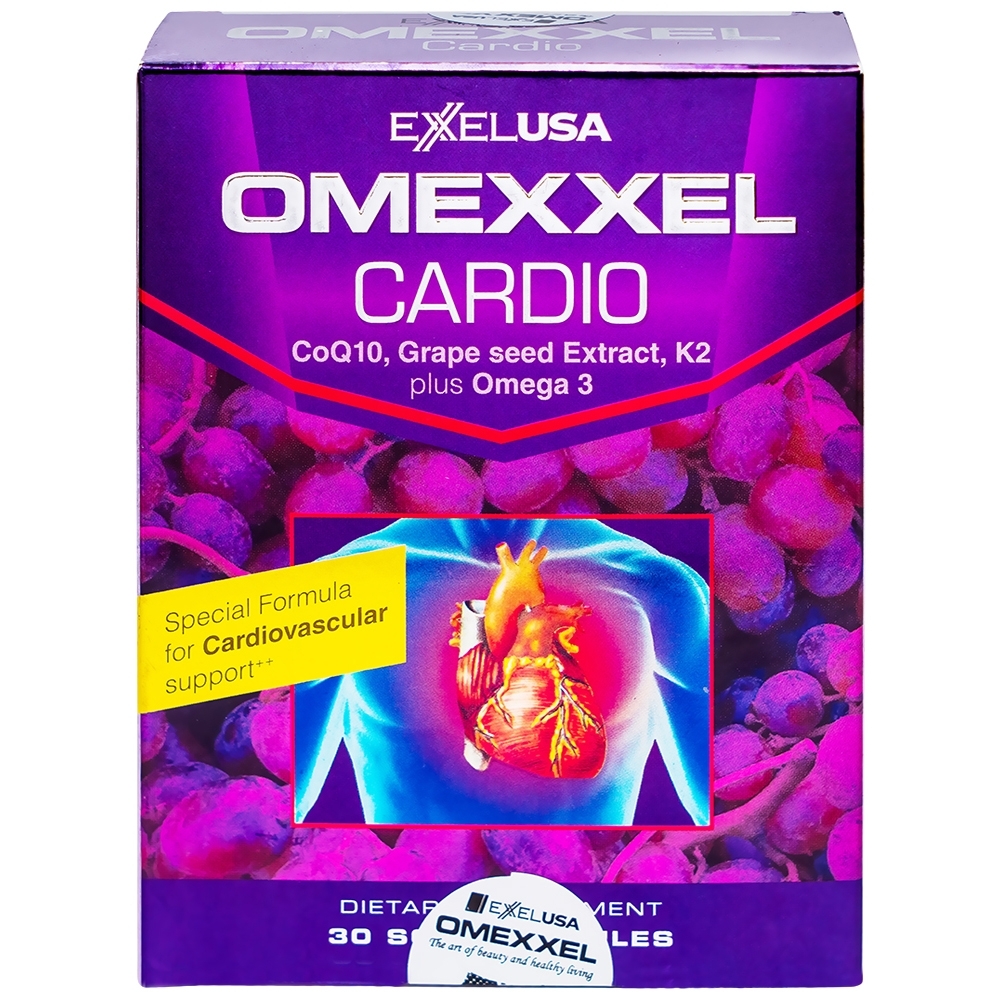 Hình ảnh Viên uống Omexxel Cardio Excelife hỗ trợ duy trì sức khỏe tim mạch (2 vỉ x 15 viên)