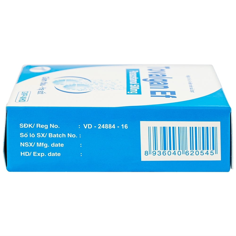 Hình ảnh Viên sủi Tovalgan Ef Trường Thọ Pharma giảm đau, hạ sốt (5 vỉ x 4 viên) 
