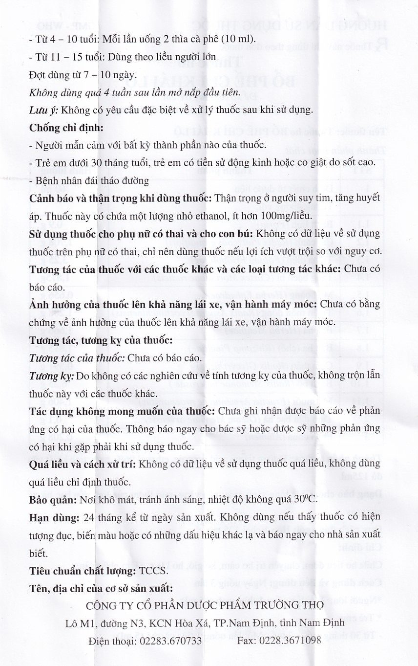 Hình ảnh Thuốc ho Bổ Phế Chỉ Khái Lộ chữa ho tiêu đờm, chuyên trị ho cảm, ho gió, ho khan (125ml)