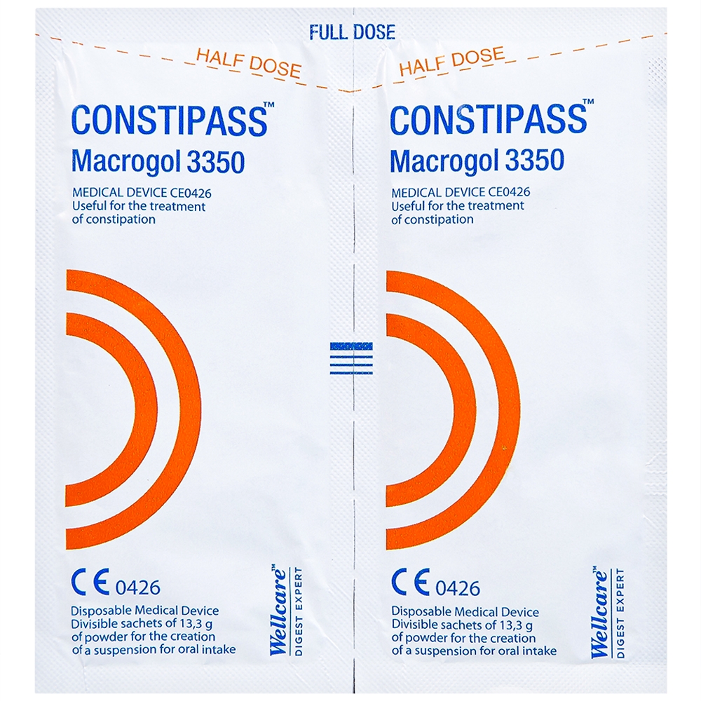 Hình ảnh Bột nhuận tràng Constipass Wellcare bổ trợ nhuận tràng, khắc phục chứng táo bón (20 gói)