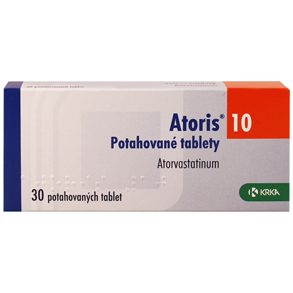 Hình ảnh Thuốc Atoris 10mg KrKa điều trị mỡ máu nguyên phát (3 vỉ x 10 viên)