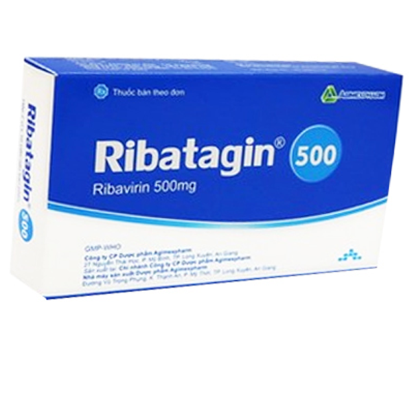 Hình ảnh Thuốc Ribatagin 500 Agimexpharm điều trị nhiễm virus viêm gan C (2 vỉ x 10 viên)
