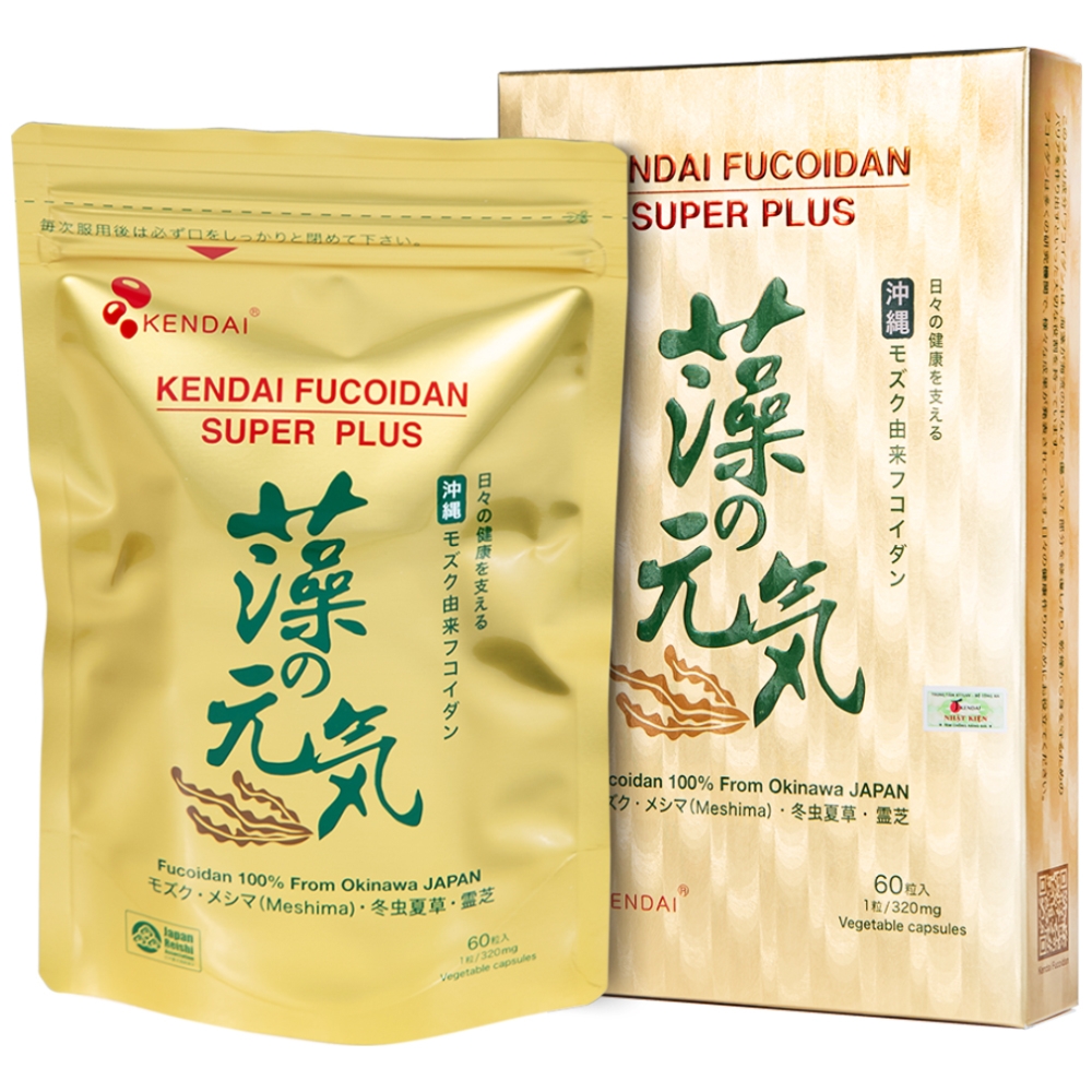 Hình ảnh Viên uống Kendai Fucoidan Super Plus Sumioka hỗ trợ làm giảm nguy cơ u bướu, bảo vệ gan (60 viên)