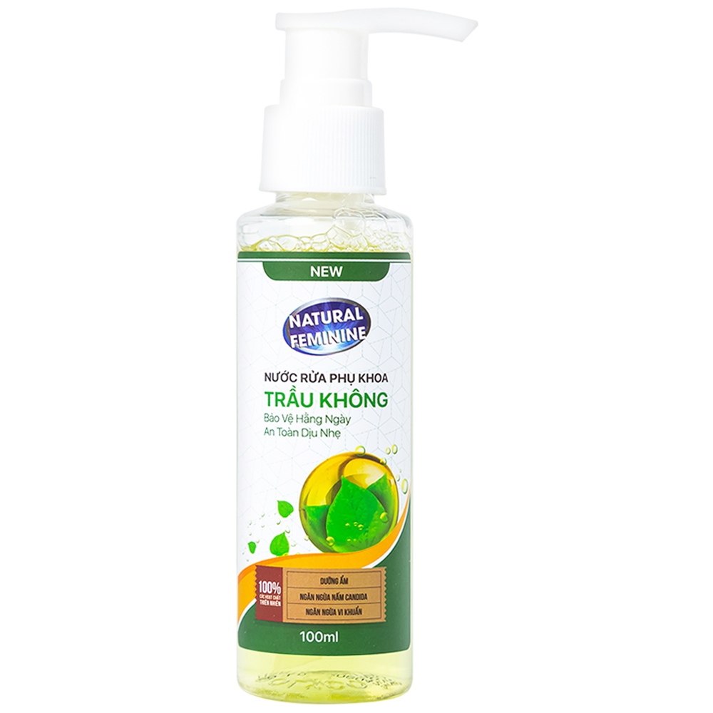 Hình ảnh Nước rửa phụ khoa Natural Feminine Trầu Không làm sạch vùng kín, dưỡng ẩm, khử mùi hôi (100ml)