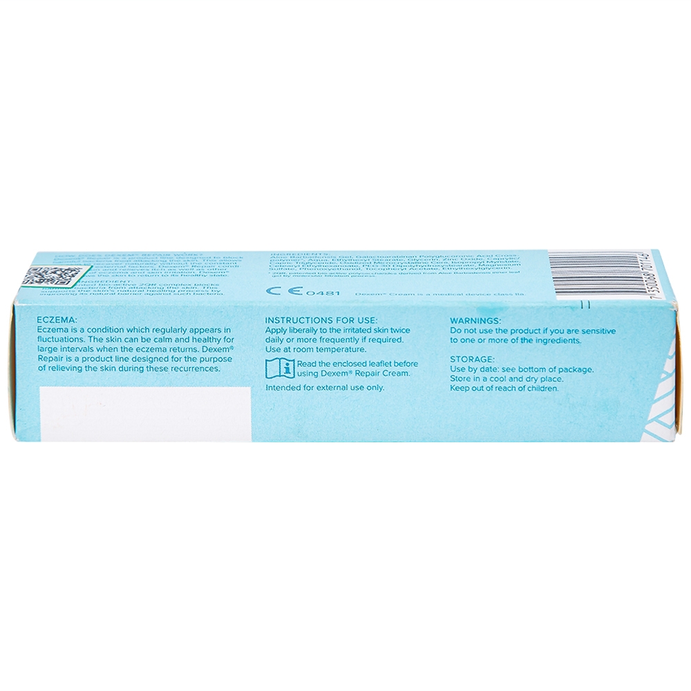 Hình ảnh Kem Dexem Eczema Repair Cream điều trị các triệu chứng của bệnh chàm và dị ứng da (30g)