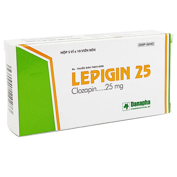 Hình ảnh Thuốc Lepigin 25mg Danapha điều trị bệnh tâm thần phân liệt mãn tính (50 viên)