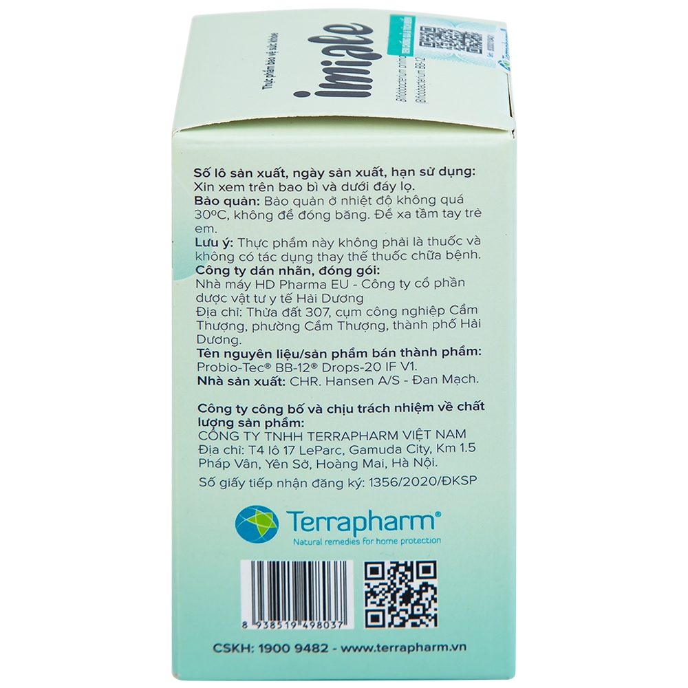 Hình ảnh Dung dịch Imiale CHR Hansen A/S bổ sung lợi khuẩn, hỗ trợ cải thiện hệ vi sinh đường ruột (8g)