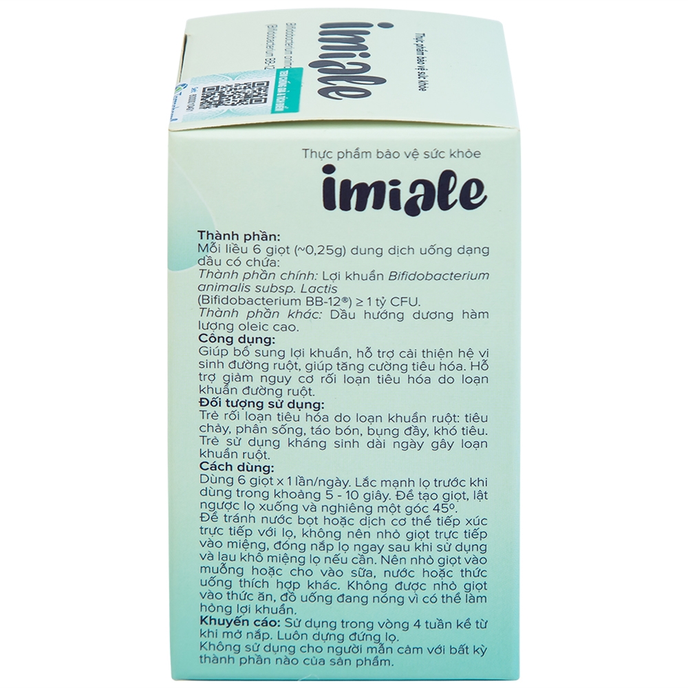 Hình ảnh Dung dịch Imiale CHR Hansen A/S bổ sung lợi khuẩn, hỗ trợ cải thiện hệ vi sinh đường ruột (8g)