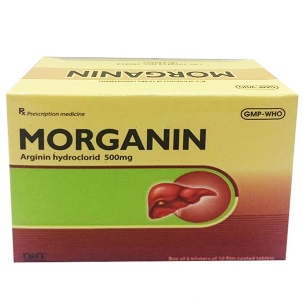 Hình ảnh Thuốc Morganin Hataphar điều trị duy trì tăng Ammoniac máu (6 Vỉ X 10 Viên)