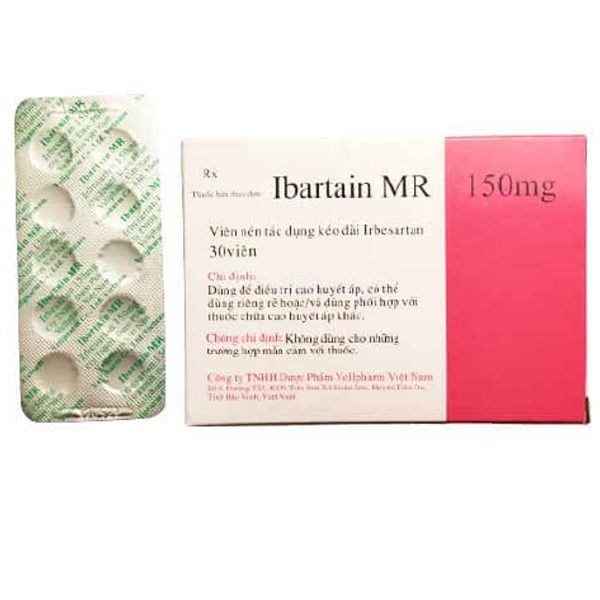 Hình ảnh Thuốc Ibartain MR 150mg Vellpharm điều trị cao huyết áp (3 vỉ x 10 viên)