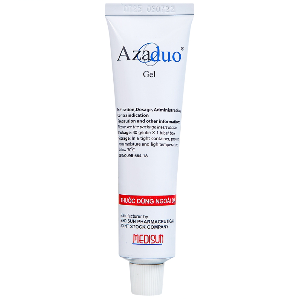 Hình ảnh Gel Azaduo Medisun điều trị mụn trứng cá nhẹ đến vừa (30g)