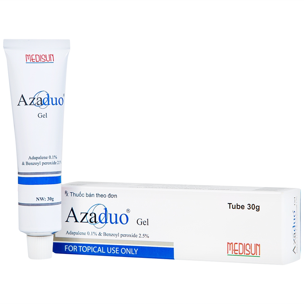 Hình ảnh Gel Azaduo Medisun điều trị mụn trứng cá nhẹ đến vừa (30g)