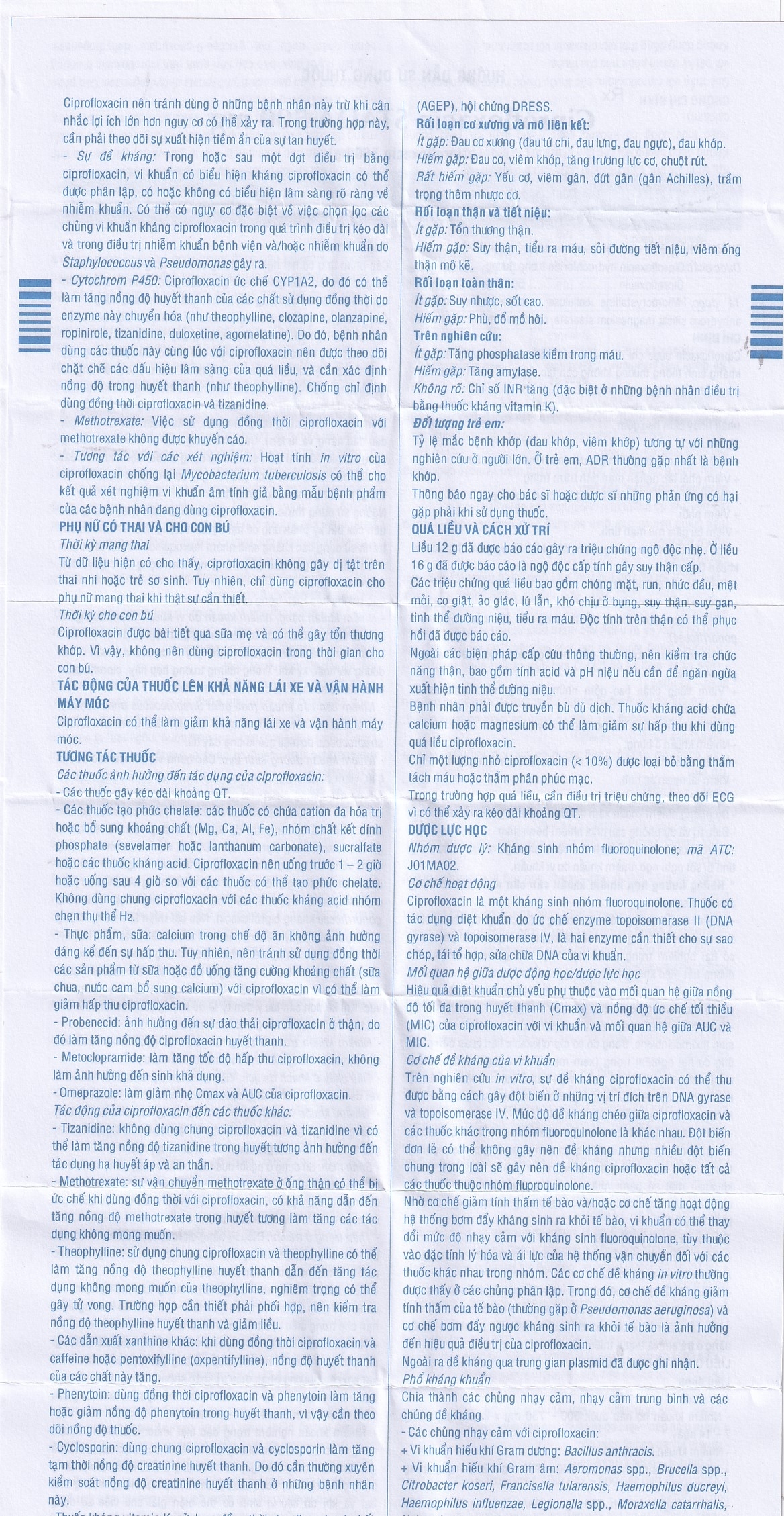 Hình ảnh Thuốc Ciprofloxacin Stada 500mg điều trị trong các trường hợp nhiễm khuẩn (10 vỉ x 10 viên)