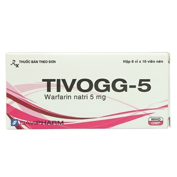 Hình ảnh Thuốc Tivogg 5 DAVI điều trị dự phòng tắc mạch (6 vỉ x 10 viên)