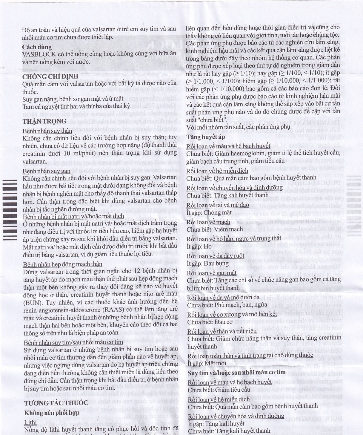 Hình ảnh Thuốc Vasblock 80mg Medochemie điều trị tăng huyết áp, suy tim (3 vỉ x 10 viên)