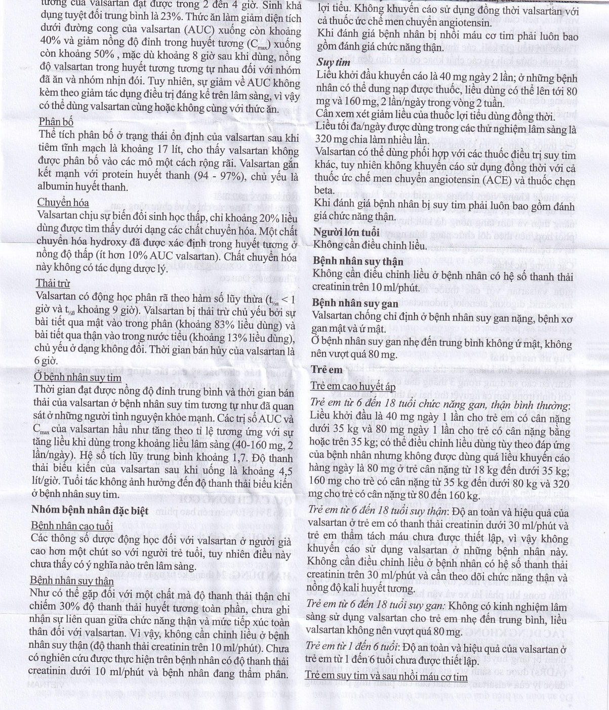 Hình ảnh Thuốc Vasblock 80mg Medochemie điều trị tăng huyết áp, suy tim (3 vỉ x 10 viên)