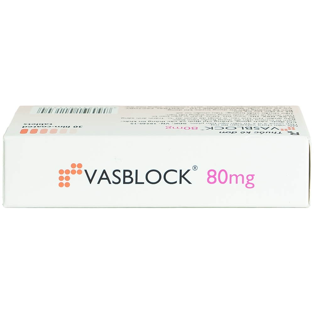 Hình ảnh Thuốc Vasblock 80mg Medochemie điều trị tăng huyết áp, suy tim (3 vỉ x 10 viên)