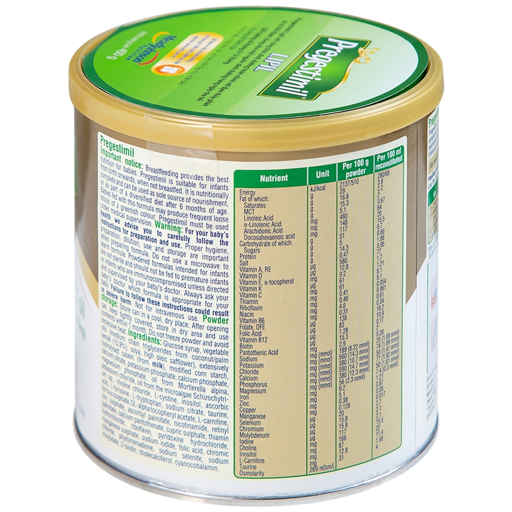 Hình ảnh Sữa Pregestimil Lipil Mead Johnson bổ sung dinh dưỡng hàng ngày cho trẻ (400g)