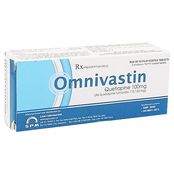 Hình ảnh Thuốc Omnivastin SPM điều trị tâm thần phân liệt (5 vỉ x 10 viên)