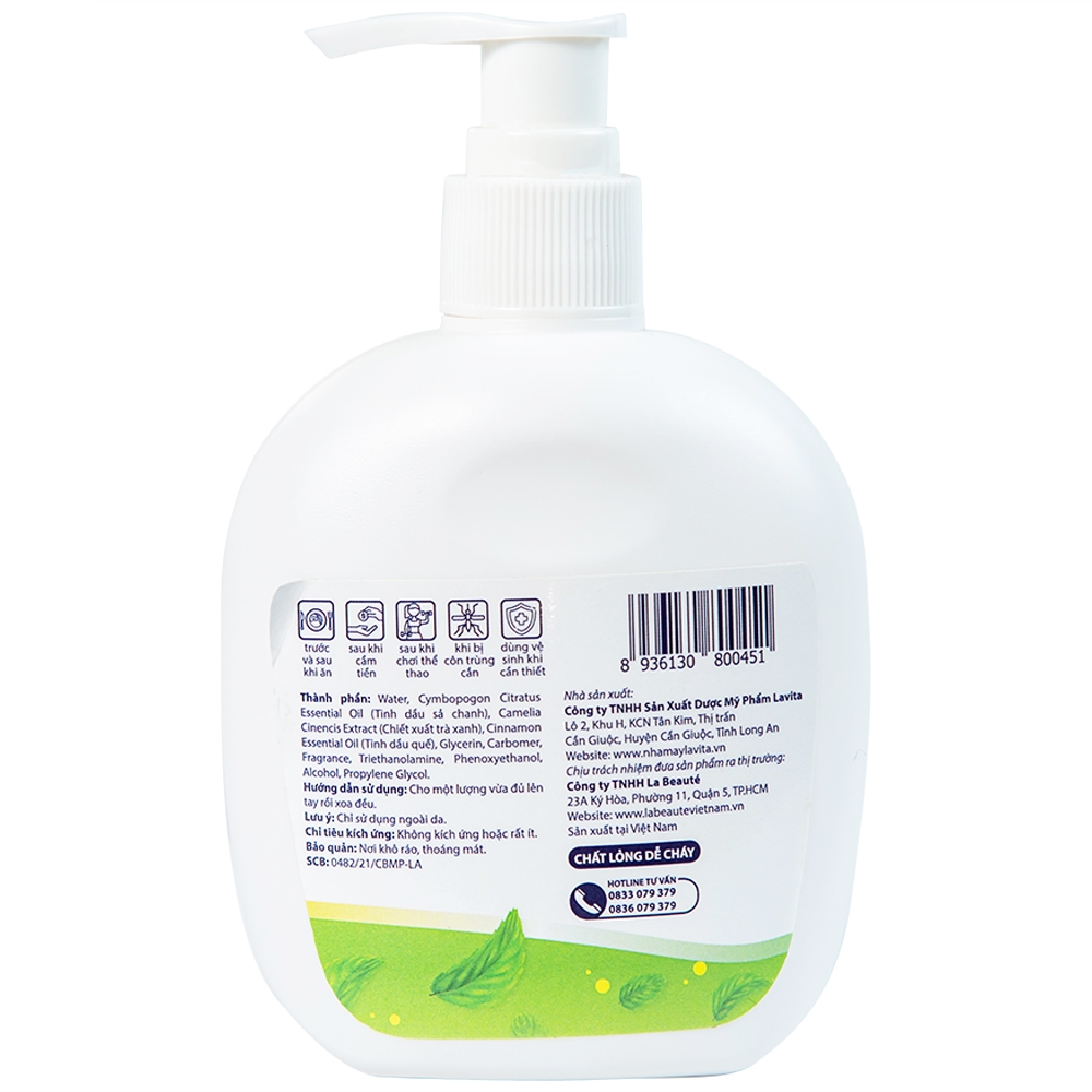 Hình ảnh Gel rửa tay khô Natural Hand Sanitizer làm sạch tay, khử mùi, dưỡng ẩm (250ml)
