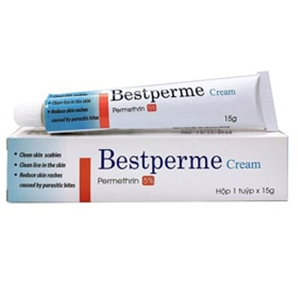 Hình ảnh Kem bôi Bestpere Cream Quang Xanh điều trị ghẻ, rận, mẩn ngứa (15g)