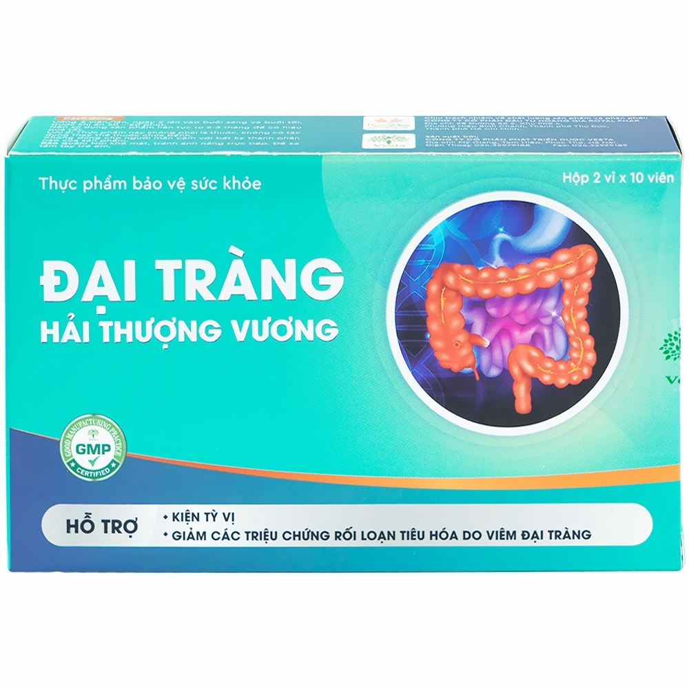 Hình ảnh Viên uống Đại Tràng Hải Thượng Vương hỗ trợ kiện tỳ vị, giảm triệu chứng rối loạn tiêu hóa (2 vỉ x 10 viên)