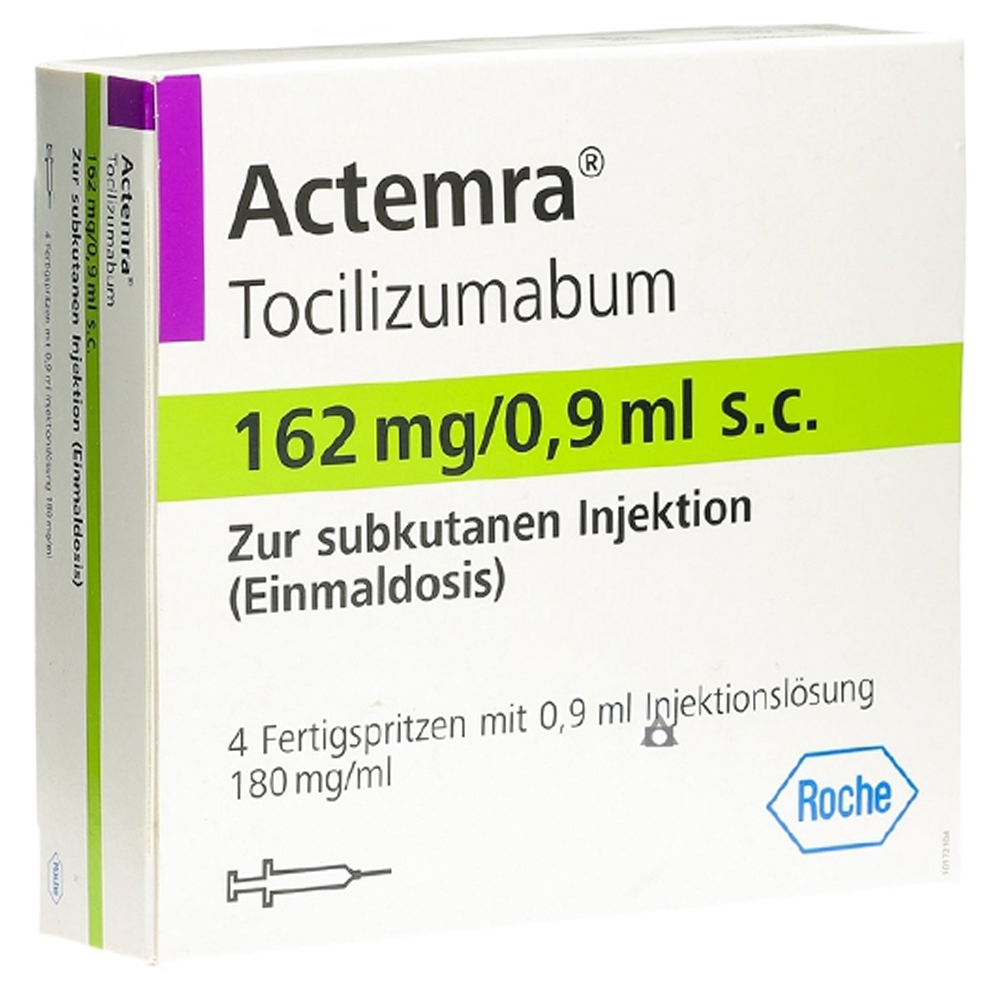 Hình ảnh Dung dịch tiêm truyền Actemra 162mg/0.9ml Roche điều trị viêm khớp dạng thấp (Hộp 4 ống)