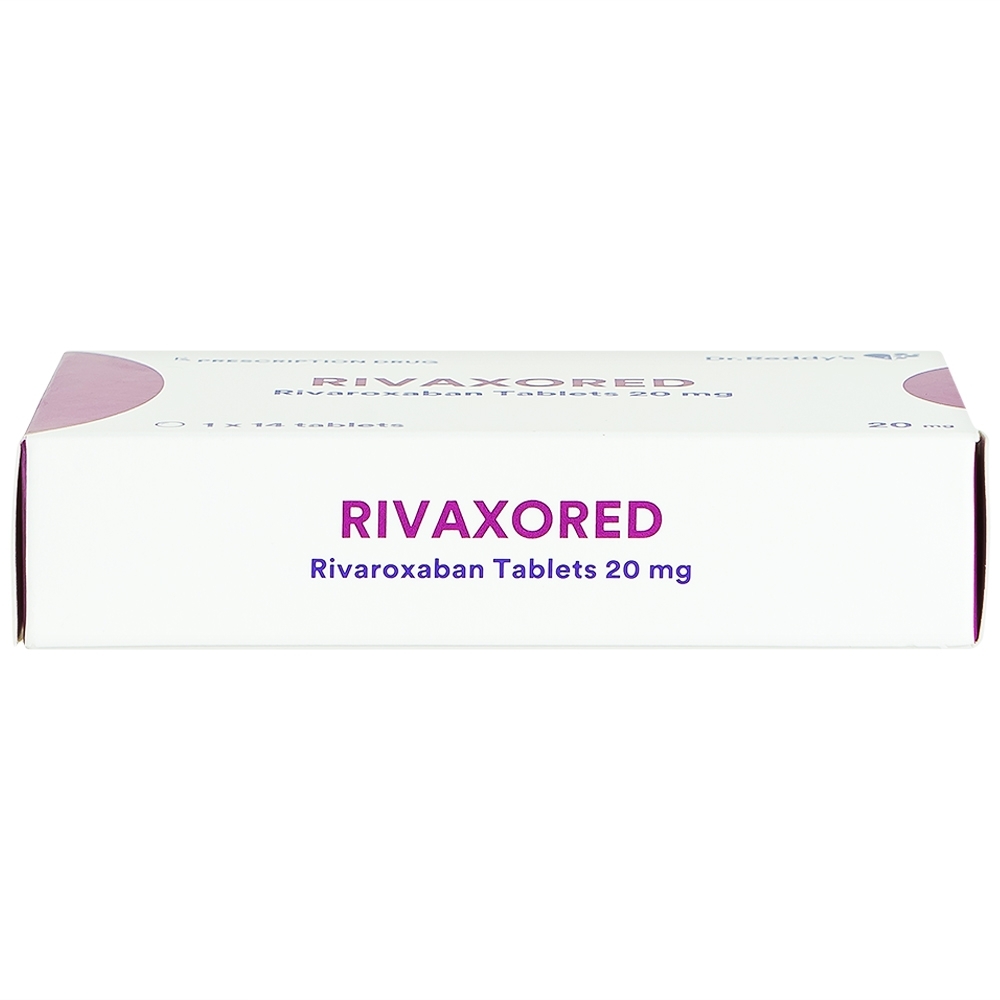 Hình ảnh Thuốc Rivaxored 20mg Dr.Reddy's phòng ngừa thuyên tắc huyết khối tĩnh mạch (1 vỉ x 14 viên)