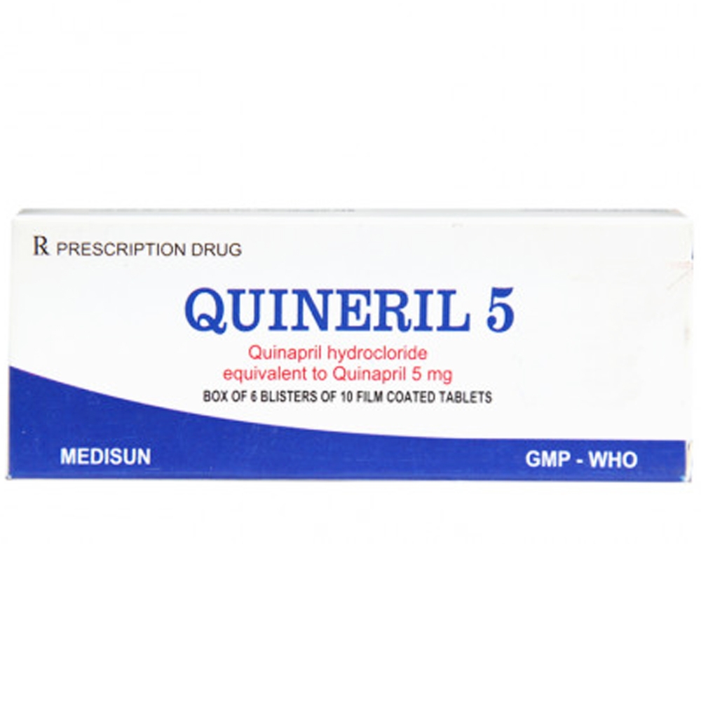Hình ảnh Thuốc Quineril 5 Medisun điều trị tăng huyết áp (6 vỉ x 10 viên)