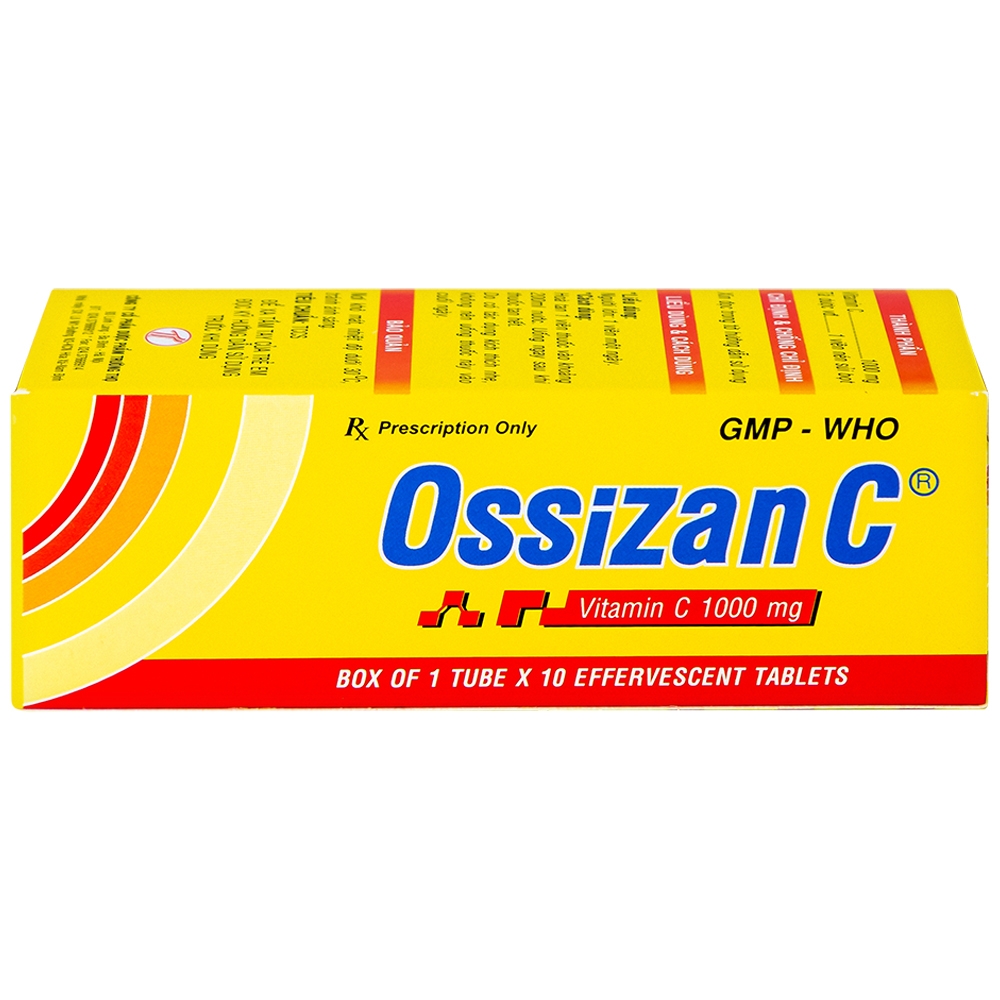 Hình ảnh Viên sủi Ossizan C 1000mg Trường Thọ điều trị thiếu hụt vitamin C (10 viên)