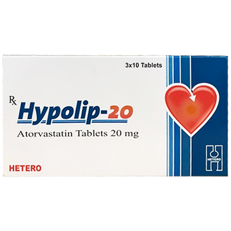 Hình ảnh Thuốc Hypolip 20 Hetero điều trị tăng cholesterol toàn phần (3 vỉ x 10 viên)