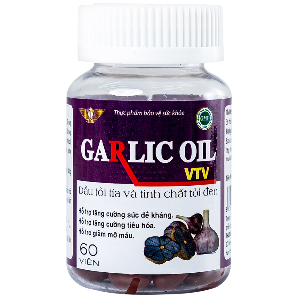 Hình ảnh Viên dầu tỏi đen Garlics Oil VTV hỗ trợ tăng cường sức đề kháng (60 viên)