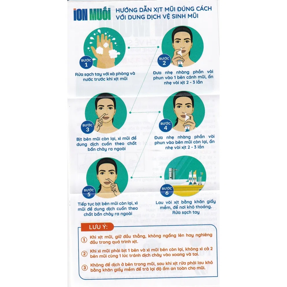 Hình ảnh Dung dịch vệ sinh mũi ION Muối hỗ trợ sát khuẩn, kháng viêm, phòng ngừa sổ mũi (90ml)