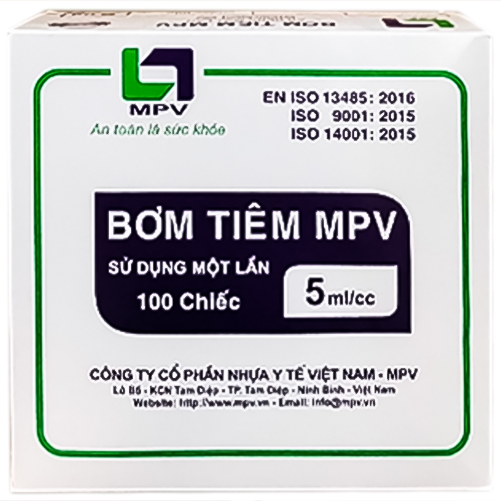 Hình ảnh Bơm tiêm MPV 5ml/cc sử dụng 1 lần (100 cái)
