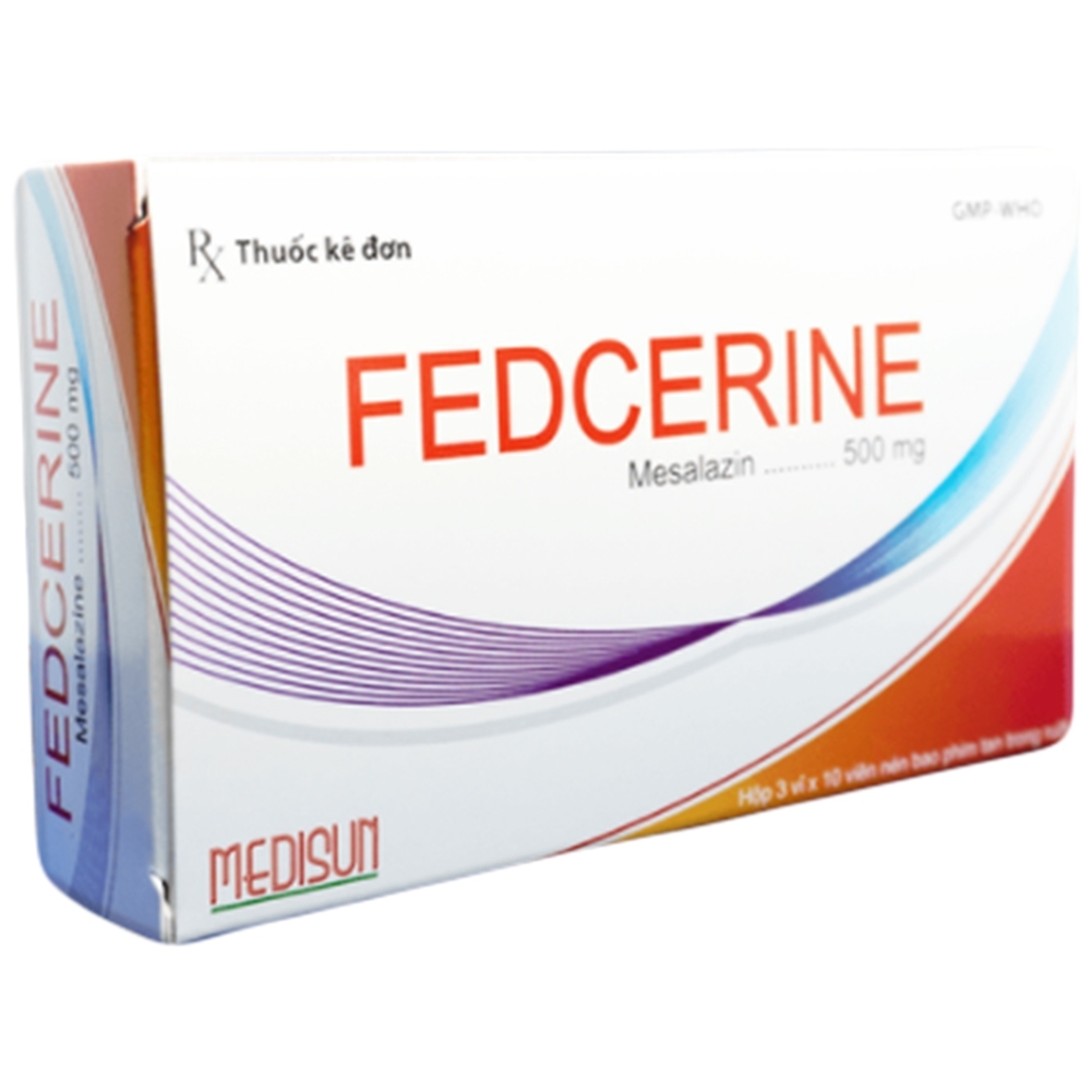 Hình ảnh Thuốc Fedcerine  Medisun điều trị viêm loét đại tràng (3 vỉ x 10 viên)