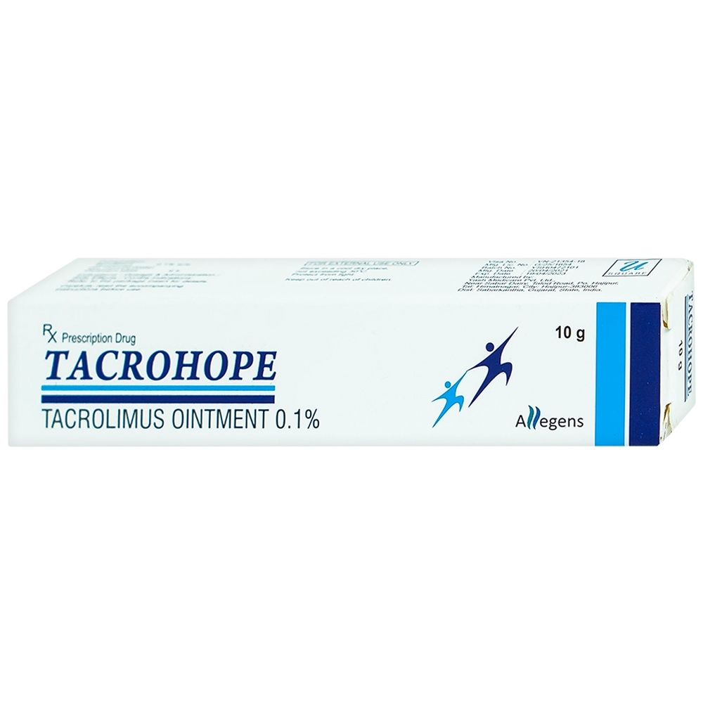 Hình ảnh Thuốc mỡ Tacrohope Tacrolimus Ointment 0.1% Allegen điều trị viêm da dị ứng (10g)