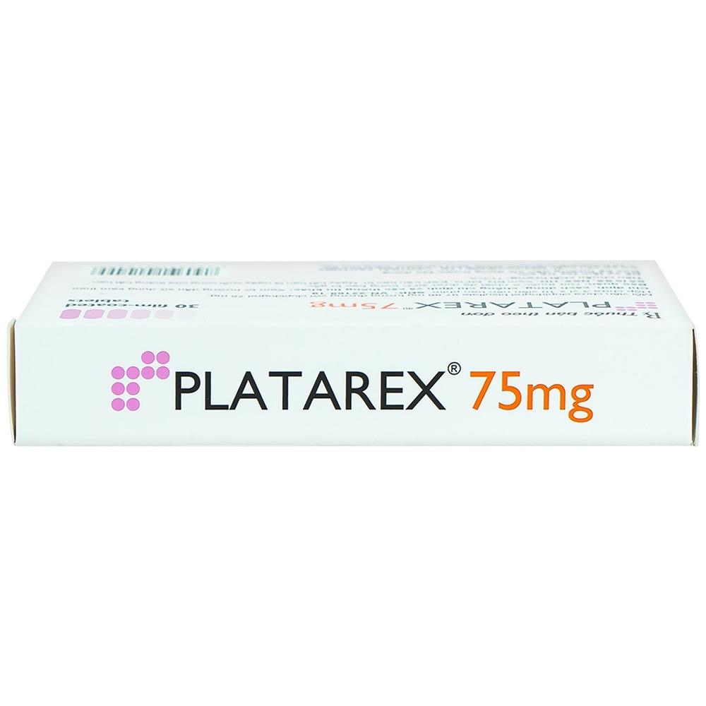 Hình ảnh Viên nén Platarex 75mg Medochemie phòng ngừa các biến cố huyết khối động mạch (3 vỉ x 10 viên)