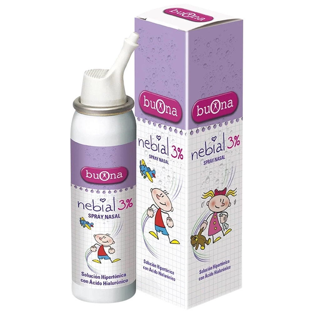 Hình ảnh Dung dịch xịt mũi Nebial 3% Buona hỗ trợ điều trị cảm lạnh, viêm mũi, viêm xoang (100ml)