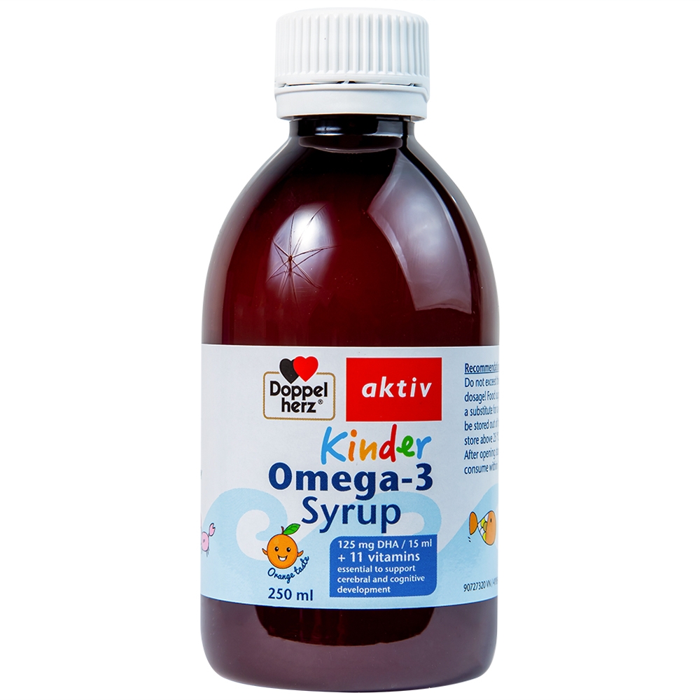 Hình ảnh Siro Kinder Omega-3 Syrup Doppelherz Aktiv hỗ trợ phát triển não bộ (250ml)