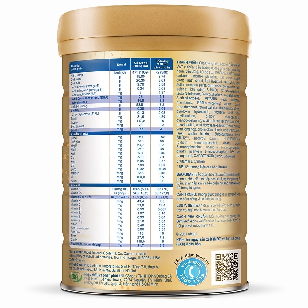 Hình ảnh Sữa bột Similac 4 Abbott bổ sung dinh dưỡng cho trẻ 2 - 6 tuổi (900g)