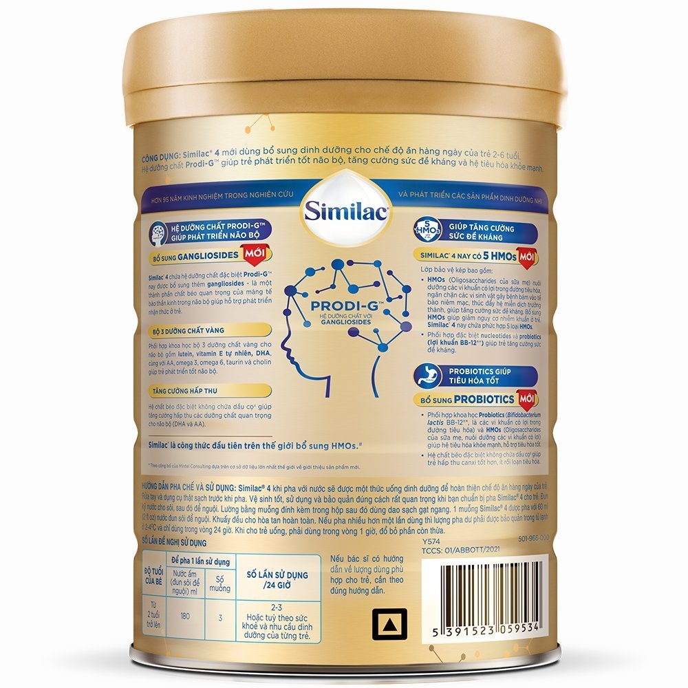 Hình ảnh Sữa bột Similac 4 Abbott bổ sung dinh dưỡng cho trẻ 2 - 6 tuổi (900g)