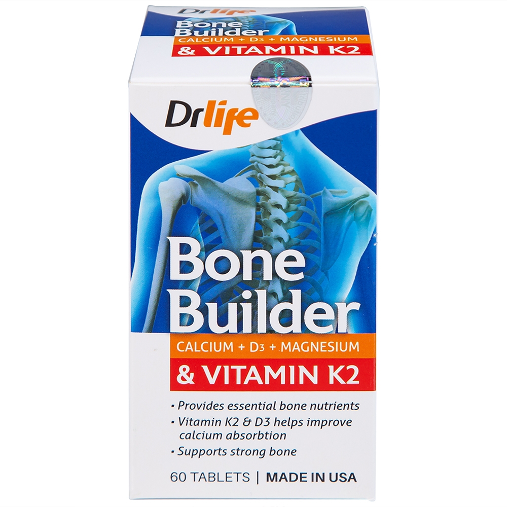 Hình ảnh Viên uống Bone Builder Drlife bổ sung canxi và vitamin cho xương (60 viên)