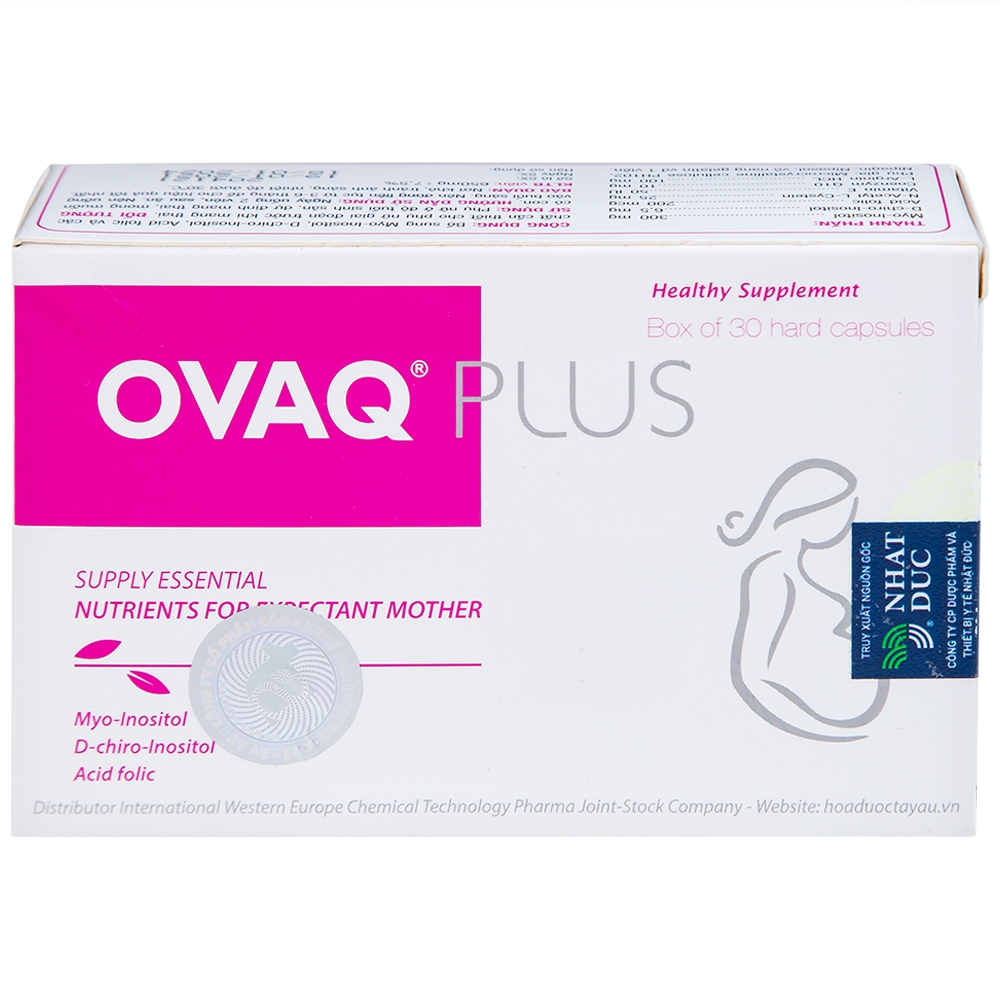 Hình ảnh Viên uống OVAQ Plus TW Mediplantex bổ sung dinh dưỡng cho phụ nữ trước khi mang thai (30 Viên)