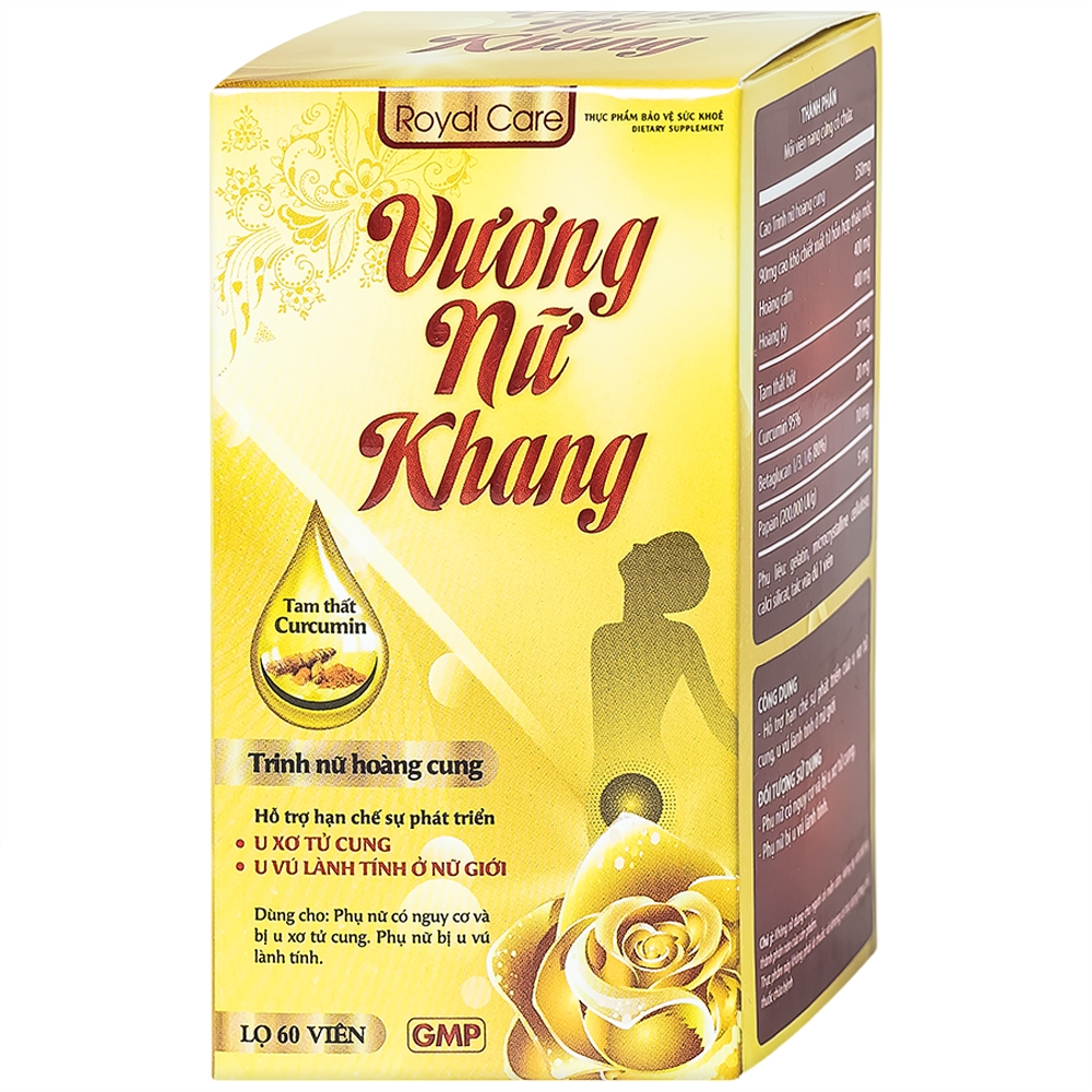 Hình ảnh Viên nang cứng Vương Nữ Khang Royal Care hỗ trợ hạn chế sự phát triển u xơ tử cung, u vú lành tính (60 viên)