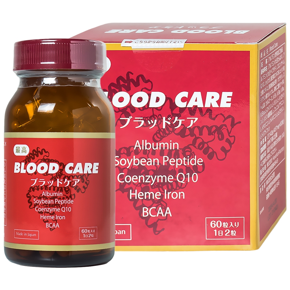Hình ảnh Viên uống Blood Care Jpanwell hỗ trợ bổ máu, giảm nguy cơ thiếu máu do thiếu sắt (60 viên)